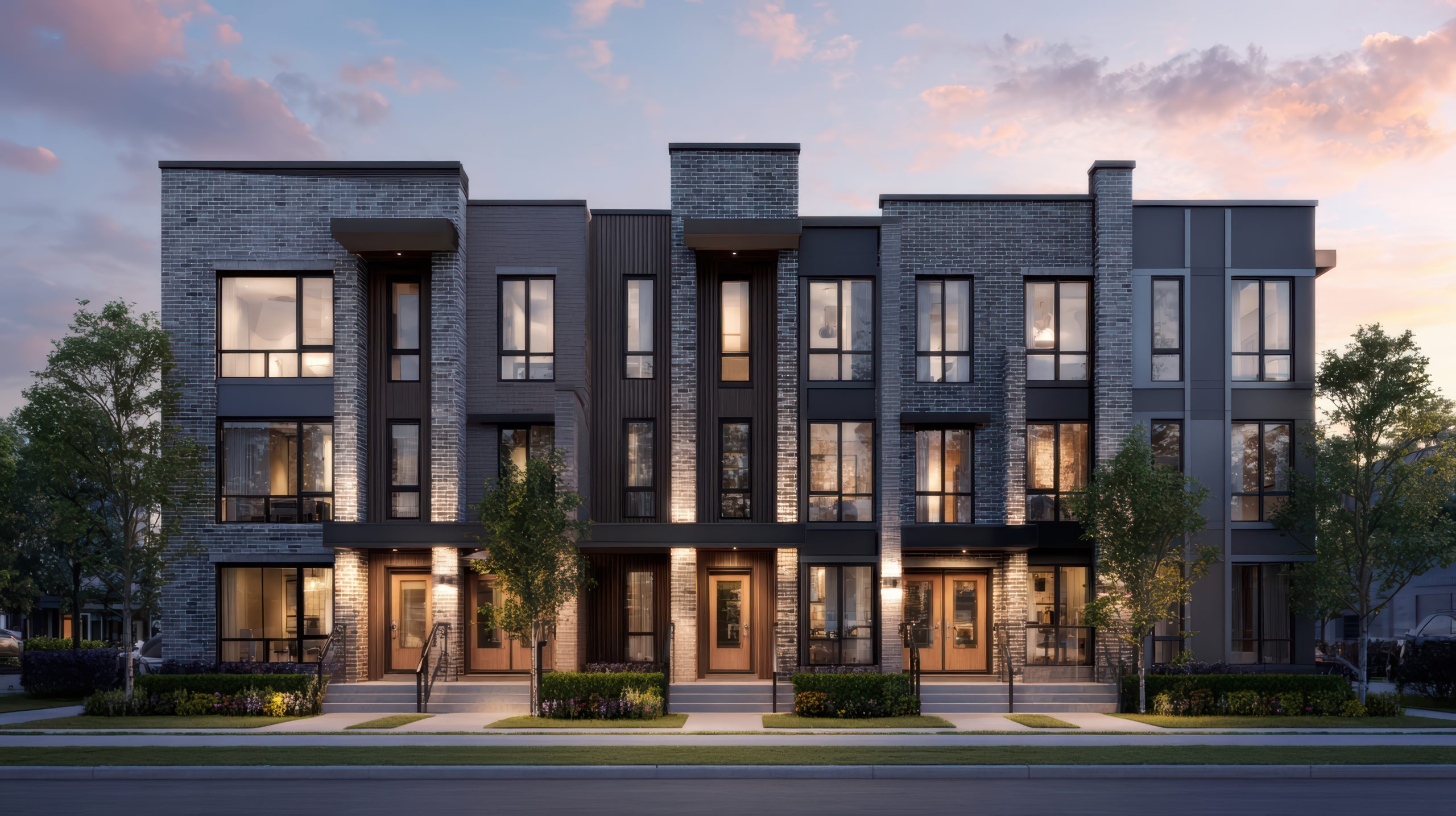 Modern townhouses